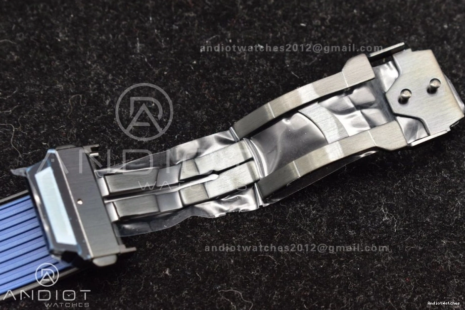 Edition Rubber RG 894 Bang Big 1:1 NewStyle A Hublot ZF Skeleton on Unico Blue Best Blue Strap Dial 1025